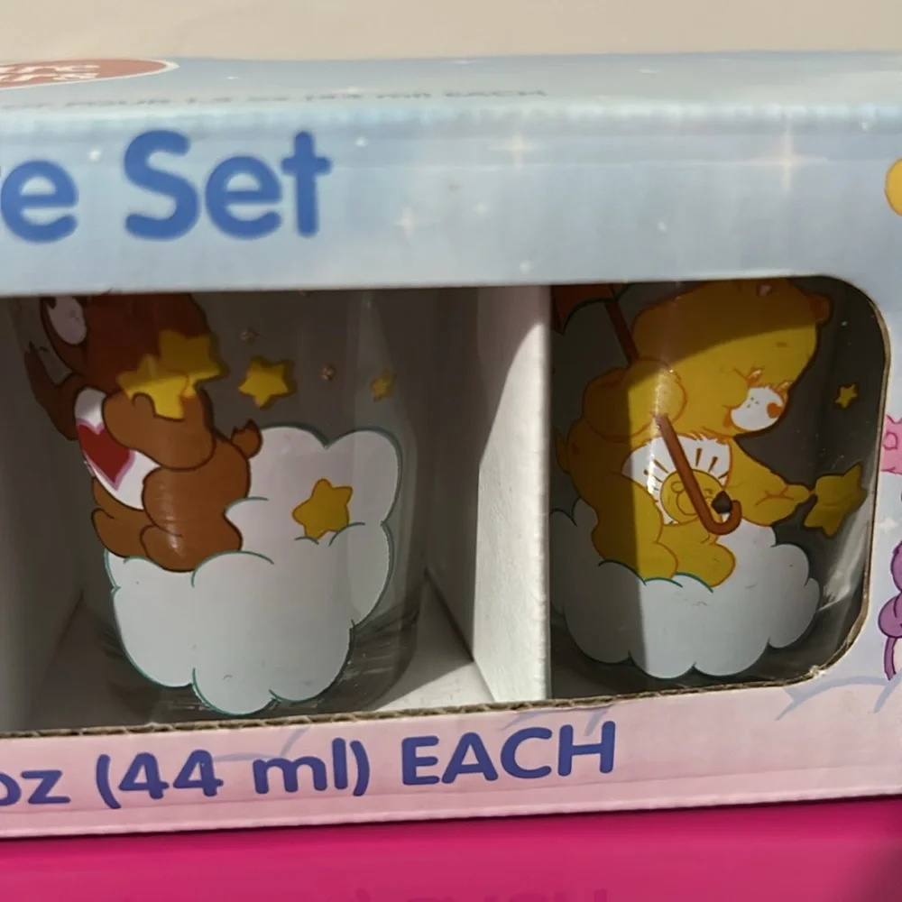 Care Bears Shot-glasses Set of 4 Mini Glasses